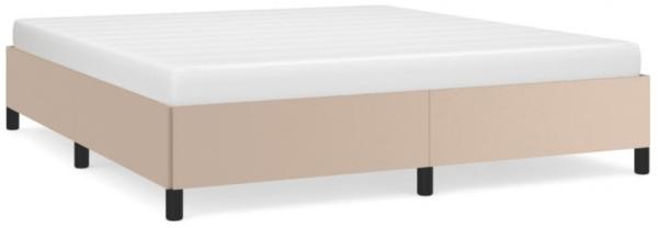 vidaXL Bettgestell Cappuccino-Braun 180x200 cm Kunstleder