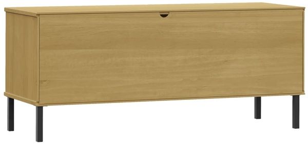 vidaXL Schuhregal OSLO mit Metallbeinen Braun 106x35x45 cm Massivholz 350994 Bild 6