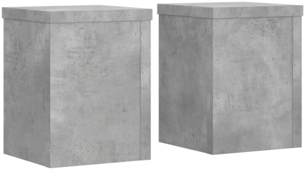 vidaXL Pflanzenständer 2 Stk. Betongrau 15x15x20 cm Holzwerkstoff 852891