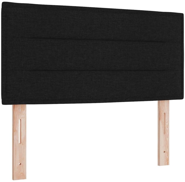 vidaXL Boxspringbett mit Matratze Schwarz 120 x 200 cm Stoff 3338834 Bild 4