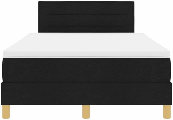 vidaXL Boxspringbett mit Matratze Schwarz 120 x 200 cm Stoff 3338834 Bild 5