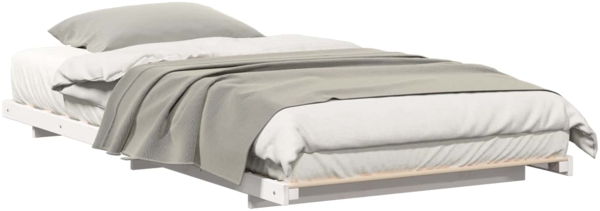 vidaXL Bodenbettgestell Weiß 75 x 190 cm Massivholz Kiefer 873098