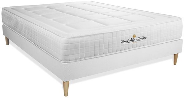 Matratze Balmoral 150x190 cm + Bettgestell mit Lattenrost, H4, Memory-Schaum, Höhe: 24 cm, Weiß Bild 2