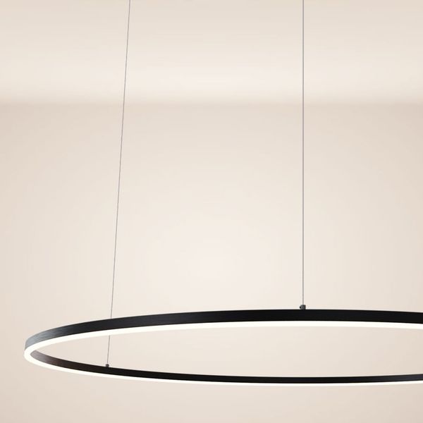 s.luce LED Ring Pendelleuchte Ø 150cm Schwarz