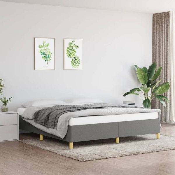vidaXL Boxspringbettgestell Dunkelgrau 180x200 cm Stoff 3120978