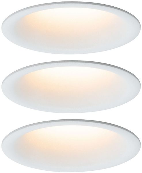 Paulmann No. 93419 Einbauleuchte LED Cymbal 3-Set Weiß matt blendfrei dimmbar