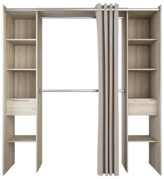 Kleiderschrank >Dana< in Shannon Eiche aus Holzwerkstoff - 190x203x50cm (BxHxT) Bild 2