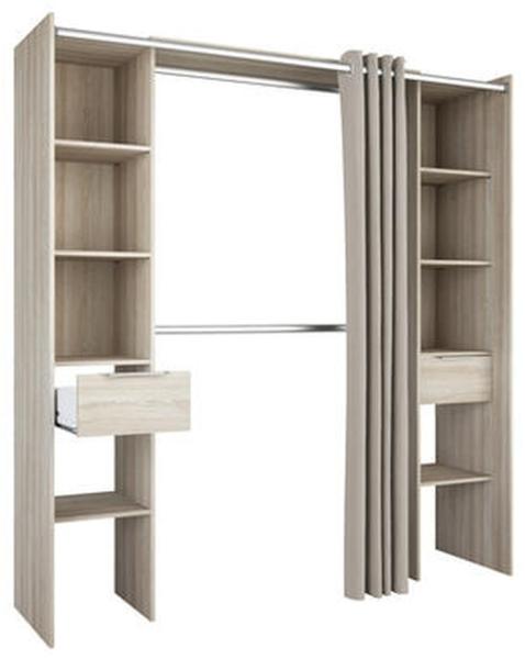 Kleiderschrank >Dana< in Shannon Eiche aus Holzwerkstoff - 190x203x50cm (BxHxT) Bild 3