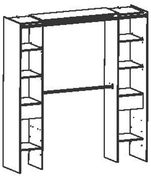 Kleiderschrank >Dana< in Shannon Eiche aus Holzwerkstoff - 190x203x50cm (BxHxT) Bild 6