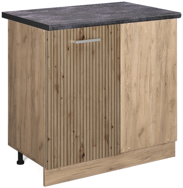 Eckunterschrank R-Line Artisan-Eiche 86 cm , AP Anthrazit Vicco