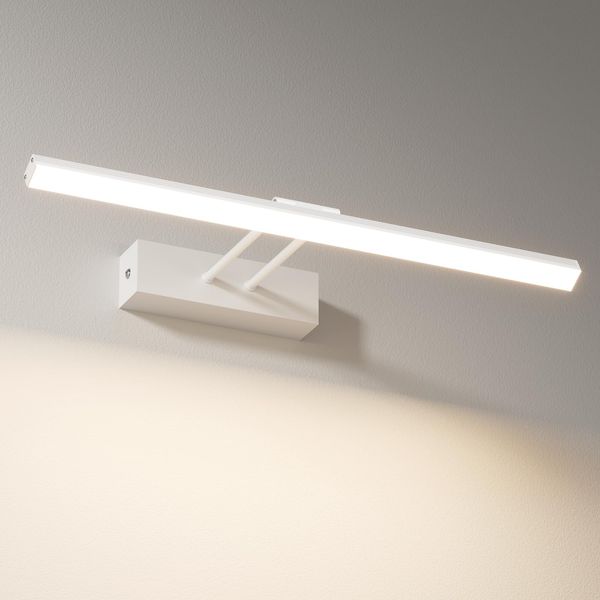 EMKE LED Spiegellampe Bad 40cm, Spiegelleuchte Badezimmer 200° Drehung 8W 4200K IP44 Badlampe Spiegel Lampe Wandbeleuchtung Spiegellampen für das bad Spiegelleuchten Weiß