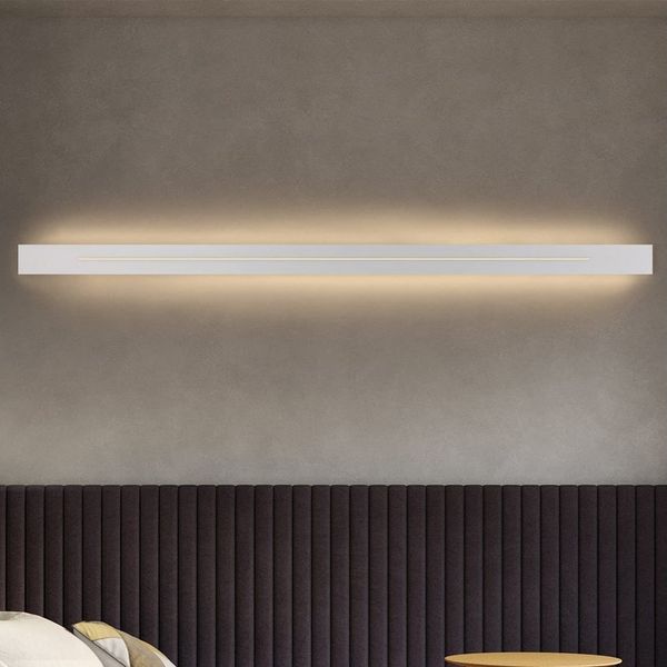 Nettlife LED Wandleuchte Innen Schwarz 100/60/30CM Modern Wandlampe Warmweiss Wandbeleuchtung, LED fest integriert, Warmweiß, für Treppenhaus Schlafzimmer Flur Wohnzimmer Kinderzimmer