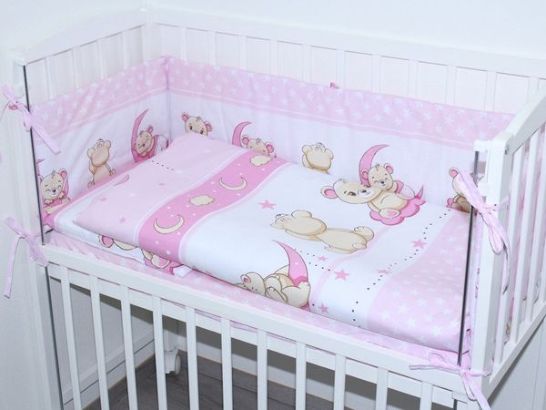 Primawela Beistellbett Baby Bettwäsche für Beistellbett mit Nestchen Spannbettlaken 6 teilig