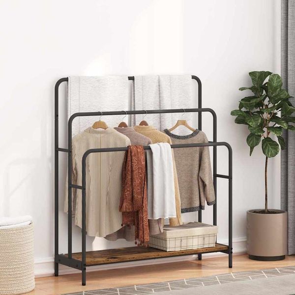 vidaXL Kleiderständer Altholz 90 x 30 x 100,5 cm Holzwerkstoff 879945