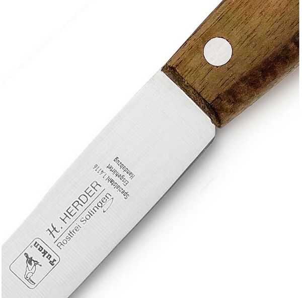 Landshop24 Brötchenmesser Brötchenmesser, Buckelsmesser, Frühstücksmesser Glattschliff, Griff-Holz: Nussbaum