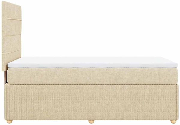 vidaXL Boxspringbett mit Matratze Creme 90x190 cm Stoff 3294216 Bild 7