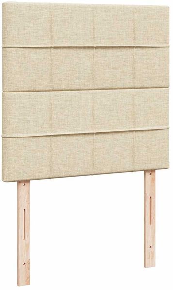 vidaXL Boxspringbett mit Matratze Creme 90x190 cm Stoff 3294216 Bild 9