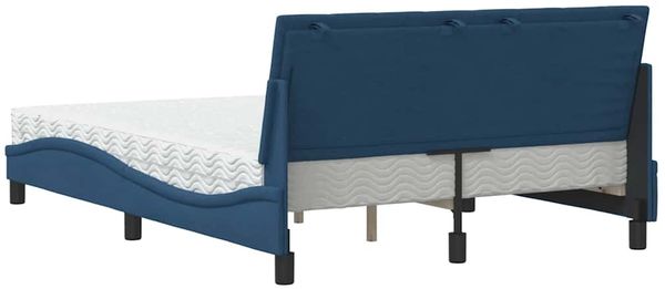 vidaXL Bett mit Matratze "Hanko" Blau 140x200 cm Stoff 3310537 Bild 7