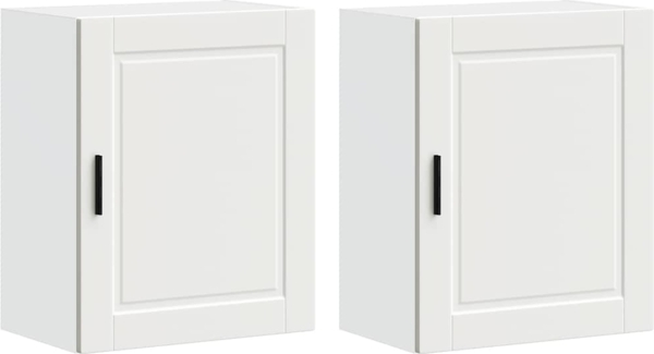 vidaXL Küchen-Hängeschränke 2 Stk. Porto Weiß Holzwerkstoff 854038