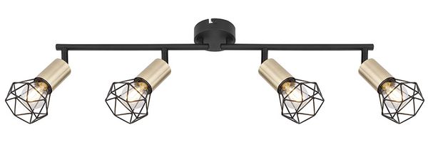 Deckenleuchte Wohnzimmer schwarz Deckenlampe Schlafzimmer 54802S-4AB