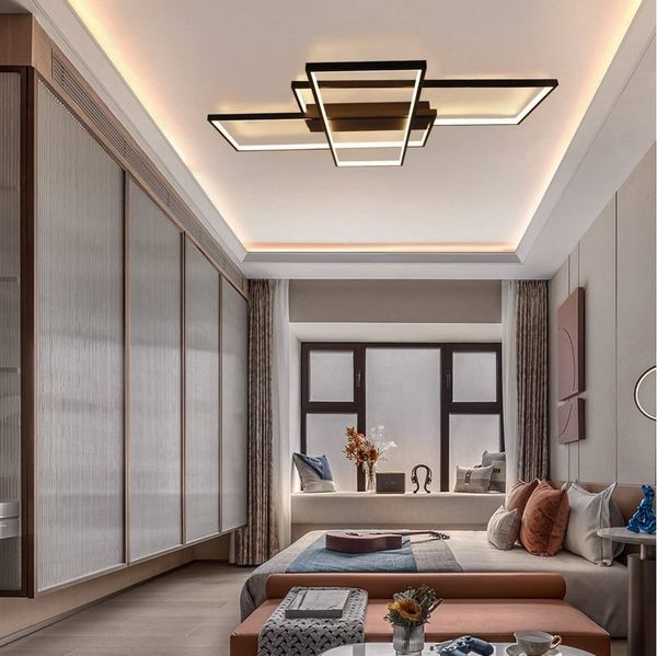 ZMH LED Deckenleuchte Modern Deckenlampe - Große Wohnzimmerlampe Dimmbar 88W, LED fest integriert, 3000-6000k, Deckenbeleuchtung für Wohnzimmer Büro