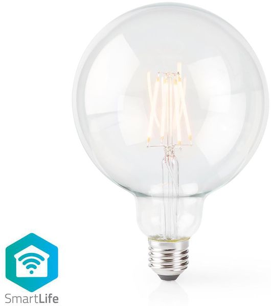SmartLife LED Filament Lampe | Wi-Fi | E27 | 500 lm | 5 W | Warmweiss | 2700 K | Glas | Android™ / IOS | G125 | 1 Stück
