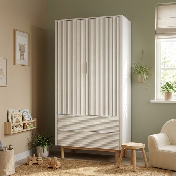 HOME DELUXE Kleiderschrank COCO – 100 × 200 cm Weiß