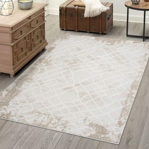 Carpet City Teppich ANTIK215, rechteckig, Höhe: 10 mm, Kurzflor, 3D-Optik, Klassisch-Modern für Wohnzimmer, Schlafzimmer