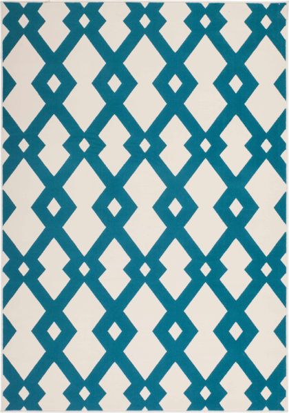 Now! 100 Elfenbein / Türkis 200cm x 290cm