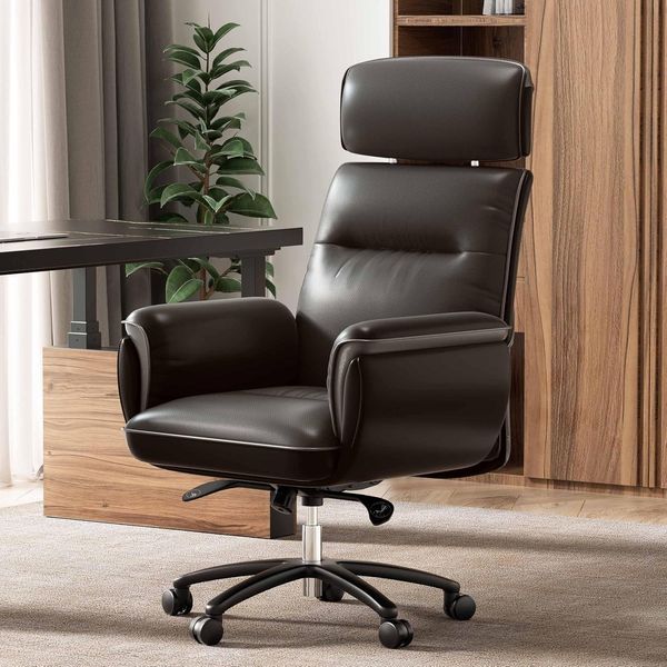 EUREKA ERGONOMIC Bürostuhl Chefsessel 130° Neigung Kopfstütze Höhenverstellbar