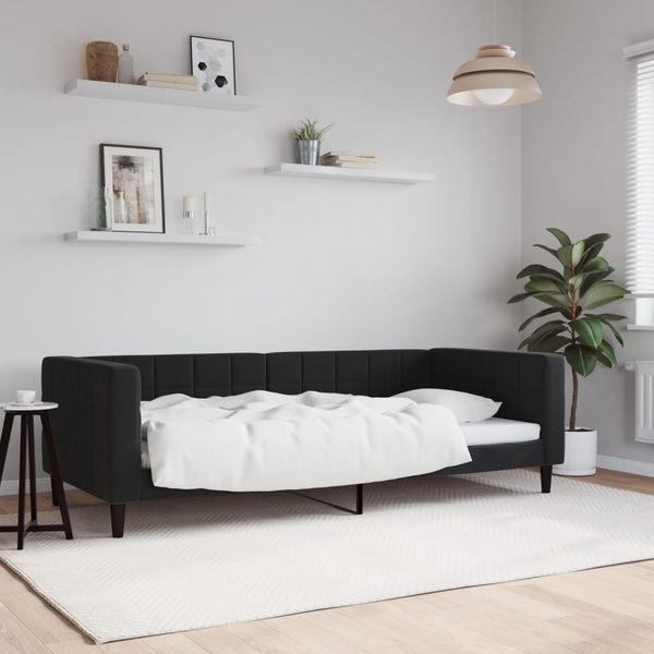 vidaXL Tagesbett Schwarz 90x190 cm Samt 354023