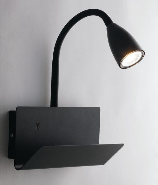 Luce Design Gulp AP NER Wandleuchte 1-flammig ECO Light schwarz