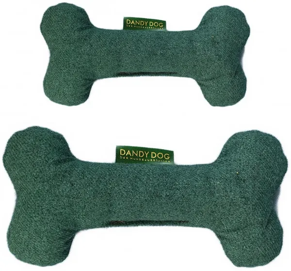 Dandy Dog Hundespielzeug Filz Knochen Dunkelgrün Größe L/XL