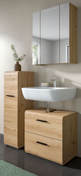 Badmöbel Set Cover in Eiche 3-teilig 105 cm