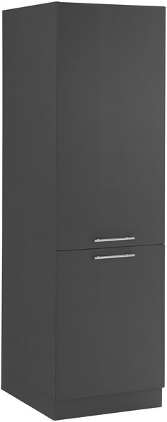 Kühlumbauschrank >LAUNDREEZY< in Anthrazit, Holzwerkstoff - 60x200x68cm (BxHxT)