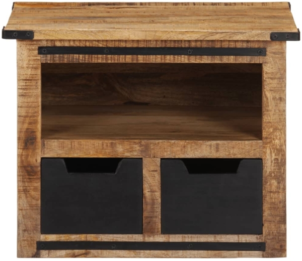 vidaXL Couchtisch mit Schubladen 50x50x40 cm Massivholz Mango 374054