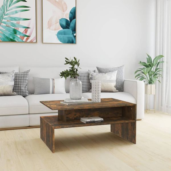 vidaXL Couchtisch Räuchereiche 90x60x42,5 cm Holzwerkstoff 815855