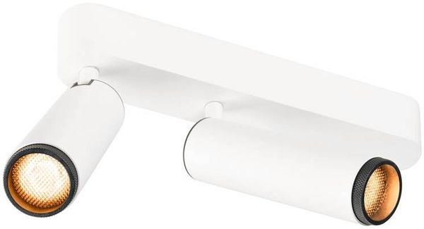 SLV GRIP! M, Deckenaufbauleuchte, double, PHASE, 2700 K, 28 W, 42°, weiß / schwarz - Wand- und Deckenleuchten