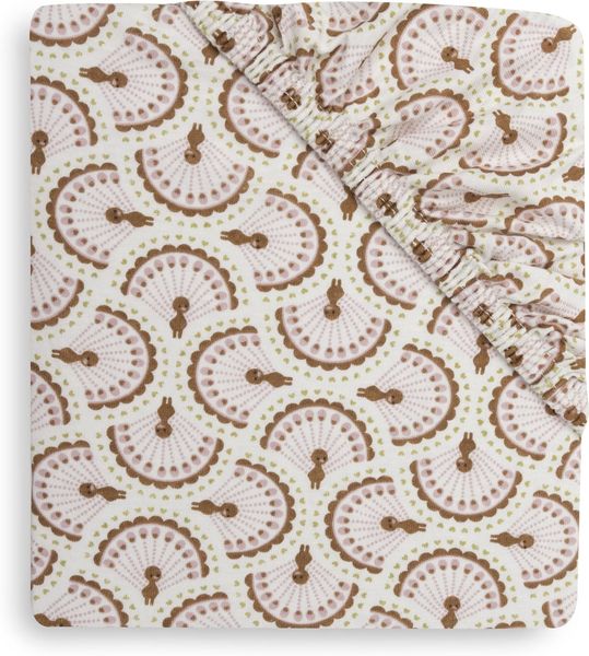 Jollein Spannbettlaken Jersey - 70/75x140/150cm - Für Kinderbett - 100% Baumwolle - Mit Gummizug - Soft Plumes