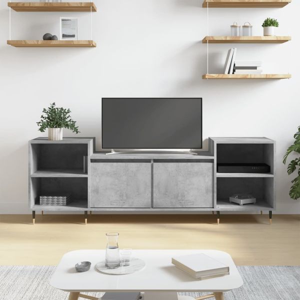 vidaXL TV-Schrank Betongrau 160x35x55 cm Holzwerkstoff 831336