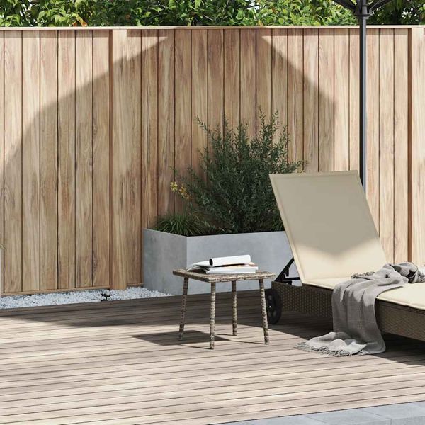vidaXL Garten-Couchtisch Rechteckig Grau 40x40x37 cm Poly Rattan 4104047