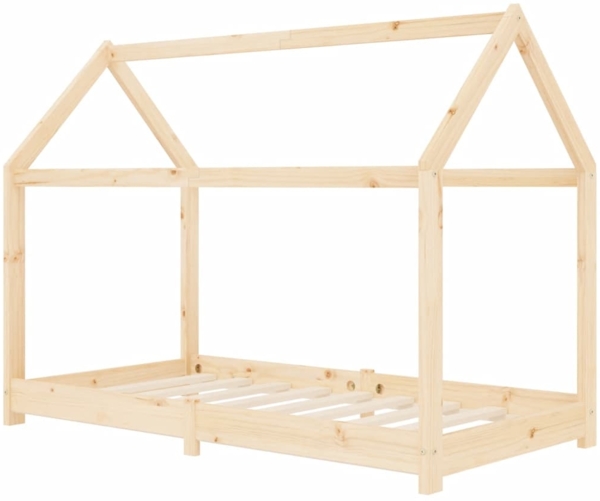 vidaXL Hausbett 70x140 cm, Natur, Kiefer massiv