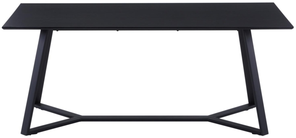 Tisch MDF Dunkelgrau Stahl Schwarz 180x90
