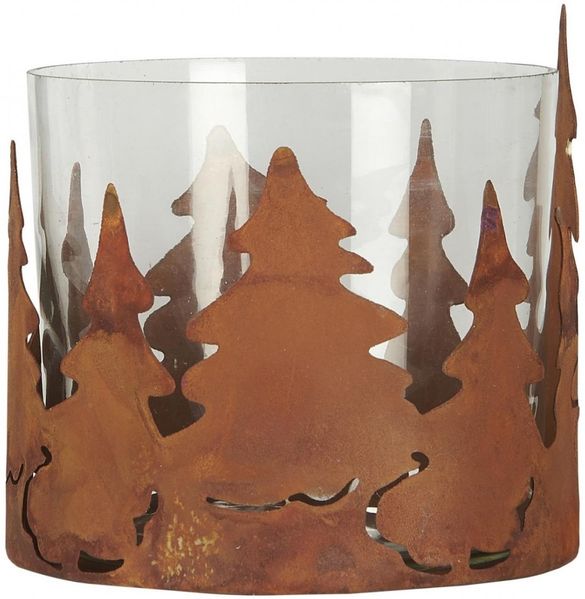 Kerzenständer Kerzenhalter Teelichthalter Bäume Glas Metall Ib Laursen 2525-14