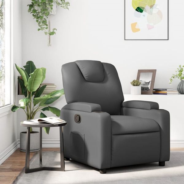 vidaXL Relaxsessel Grau Kunstleder 3205978