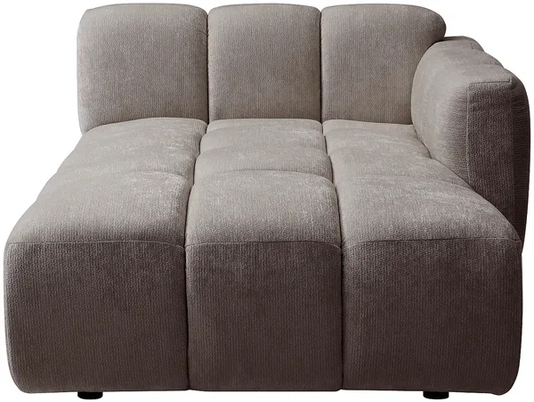 Vente-unique - CARLIVI Chaise longue Stoff Schokoladenbraun - B 170 cm x H 73 cm x L 120 cm