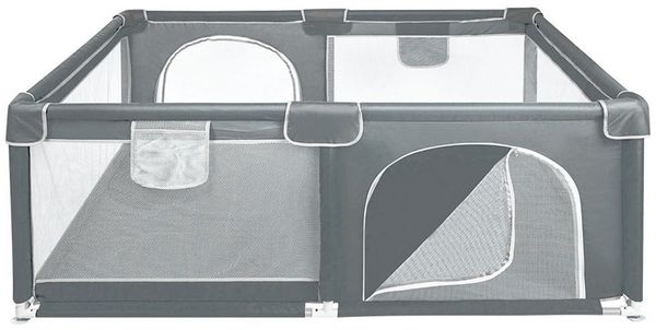 JEOBEST Laufgitter Laufstall Baby 160 x 120 x 66cm, Laufgitter baby mit atmungsaktivem Netz, Tragetasche