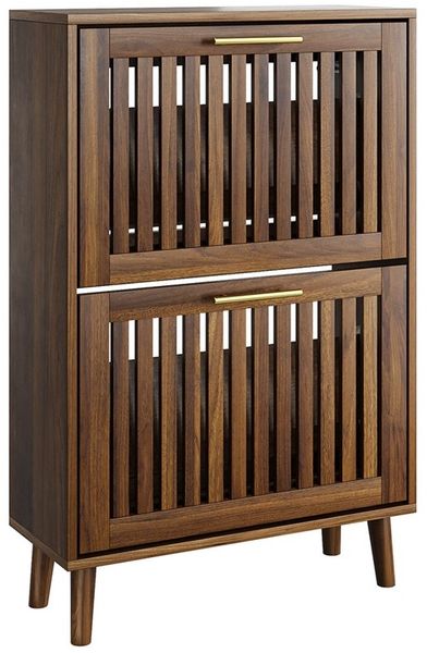 MODFU Schuhschrank Vielseitiger Kipp-Schuhschrank (mit zwei Klappschubladen, geeignet für Flure und Eingangsbereiche, 1-St, 60*24*93)