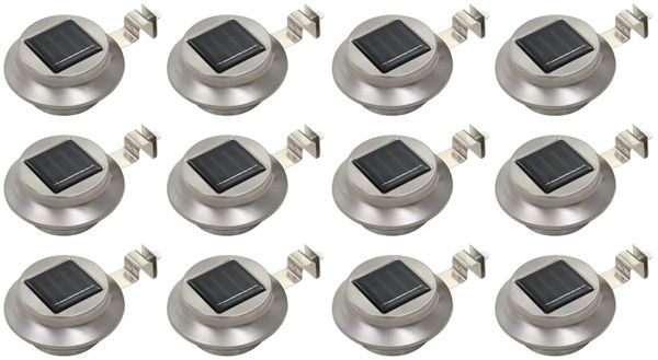 vidaXL Solar-Außenleuchten 12 Stk. LED Rund 12 cm Weiß 277135