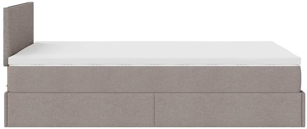 vidaXL Ottoman-Bett mit Matratze & LEDs Taupe 120x200 cm Stoff 3312219 Bild 11